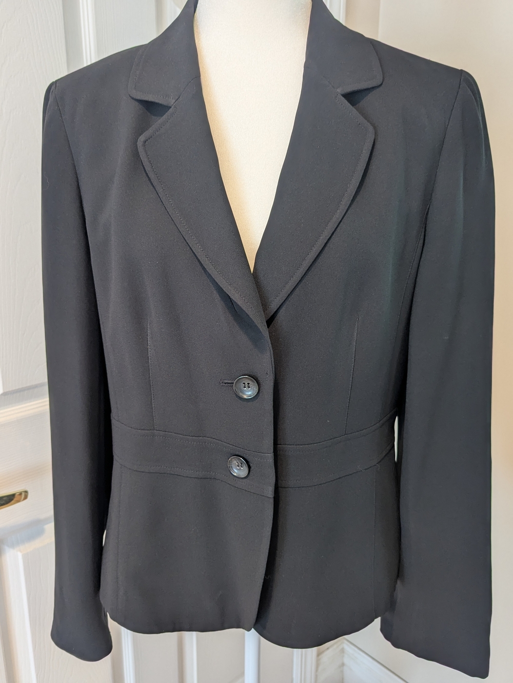Ann Taylor Black Tailored Two-Button Blazer